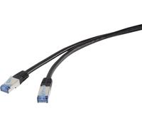 Renkforce RF-4673692 RJ45 Câble réseau, câble patch CAT 6a S/FTP 10.00 m noir résistant aux UV 1 pc(s)