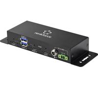 Renkforce RF-4679566 Hub USB 2+2 ports USB-A, USB-C® USB 3.0 5 GBit/s boîtier métallique, pour montage mural noir RF-4679566