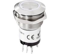 Renkforce RF-4707814 Bouton de sonnette simple acier inoxydable, blanc 24 V DC/ 2 A, 24 V AC/ 1 A