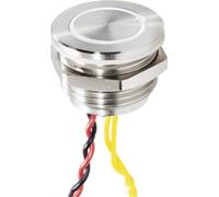 Renkforce RF-4707816 Bouton de sonnette avec piezo simple acier inoxydable, blanc 24 V/0,3 A