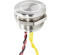 Renkforce Bouton de sonnette RF-4707816 – Piezo simple, acier inoxydable, blanc, 24 V/0,3 A