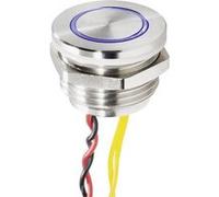 Renkforce RF-4707818 Bouton de sonnette avec piezo simple acier inoxydable, bleu 24 V/0,3 A