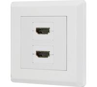 Renkforce RF-4724258 HDMI Adaptateur [2x HDMI femelle - 2x HDMI femelle] blanc contacts dorés