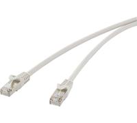 Renkforce RF-4724278 RJ45 Câble réseau, câble patch CAT 5e F/UTP 5.00 m gris avec cliquet dencastrement 1 pc(s)