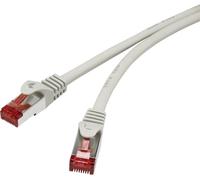 Renkforce RF-4724286 RJ45 Câble réseau, câble patch CAT 6 S/FTP 30.00 m gris avec cliquet dencastrement, contacts dorés, ignifuge 1 pc(s)