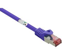 Renkforce RF-4724922 RJ45 Câble réseau, câble patch CAT 6 S/FTP 3.00 m violet avec cliquet dencastrement, contacts dorés, ignifuge 1 pc(s)