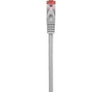 Renkforce RF-4724934 RJ45 Câble réseau, câble patch CAT 6 S/FTP 2.00 m gris avec cliquet d'encastrement, contacts dorés, ignifuge