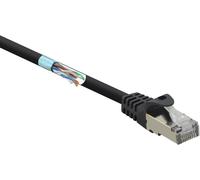 Renkforce RF-4732884 RJ45 Câble réseau, câble patch CAT 5e F/UTP 5.00 m noir avec cliquet d'encastrement