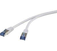 Renkforce RF-4737368 RJ45 Câble réseau, câble patch CAT 6a S/FTP 1.00 m gris très flexible, contacts dorés 1 pc(s)