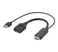 Renkforce RF-4777274 HDMI/DisplayPort Câble Adaptateur [1x HDMI mâle, USB 2.0 Type A mâle - 1x DisplayPort Femelle] n