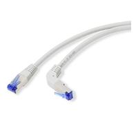Renkforce - Rf-4892538 Rj45 Câble Réseau, Câble Patch Cat 6a S/ftp 10.00 M Gris Coudé à 90 ° Vers Le Bas 1 Pc(s) W185802