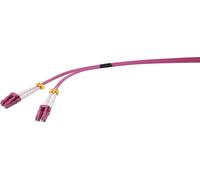 Renkforce RF-4942830 fibre optique FO Câble de raccordement 1.00 m rouge pourpre [1x LC mâle - 1x LC mâle] 50/125 µ Multimode OM4