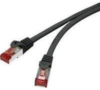 Renkforce RF-4979744 Câble réseau RJ45, câble patch CAT 6 S/FTP 5.00 m noir avec protection à ergot, cônes de prise dorés
