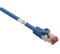 Renkforce RF-4981664 RJ45 Câble réseau, câble patch CAT 6 S/FTP 2.00 m bleu avec cliquet d'encastrement, contacts dorés, ignifuge