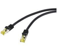 Renkforce RF-4995162 RJ45 Câble réseau, câble patch CAT 6a (câble brut CAT 7) S/FTP 3.00 m noir gaine TPE, flexible, ignifuge