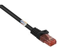 Renkforce RF-5042662 RJ45 Câble réseau, câble patch CAT 6 U/UTP 15.00 m noir avec cliquet d'encastrement, sans halogène 1 pc(s)