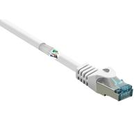 Renkforce RF-5043786 RJ45 Câble réseau, câble patch CAT 6a S/FTP 3.00 m blanc avec cliquet d'encastrement, ignifuge 1 pc(s)