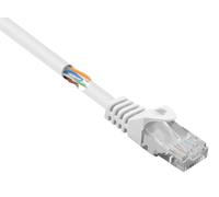 Renkforce RF-5043832 RJ45 Câble réseau, câble patch CAT 5e U/UTP 0.50 m blanc avec cliquet d'encastrement