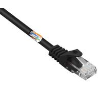 Renkforce RF-5043850 RJ45 Câble réseau, câble patch CAT 5e U/UTP 1.00 m noir avec cliquet d'encastrement