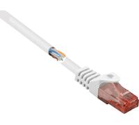 Renkforce RF-5043884 RJ45 Câble réseau, câble patch CAT 6 U/UTP 2.00 m blanc avec cliquet d'encastrement, sans halogène