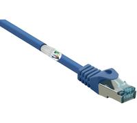 Renkforce RF-5043918 RJ45 Câble réseau, câble patch CAT 6a S/FTP 10.00 m bleu avec cliquet d'encastrement, ignifuge 1 pc(s)
