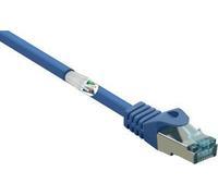 Renkforce RF-5043920 Câble réseau RJ45, câble patch CAT 6a S/FTP 15.00 m Bleu avec protection contre les ergots d'arrêt, ignifugé 1 pc.