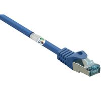 Renkforce RF-5043920 RJ45 Câble réseau, câble patch CAT 6a S/FTP 15.00 m bleu avec cliquet dencastrement, ignifuge 1 pc(s)
