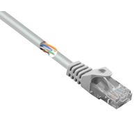Renkforce RF-5043978 RJ45 Câble réseau, câble patch CAT 5e U/UTP 0.15 m gris avec cliquet d'encastrement