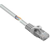 Renkforce RF-5043980 RJ45 Câble réseau, câble patch CAT 5e U/UTP 3.00 m gris avec cliquet d'encastrement