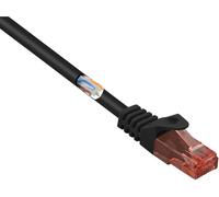 Renkforce RF-5044002 RJ45 Câble réseau, câble patch CAT 6 U/UTP 10.00 m noir sans halogène, avec cliquet dencastrement 1 pc(s)