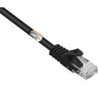 Renkforce RF-5044016 RJ45 Câble réseau, câble patch CAT 5e U/UTP 10.00 m noir avec cliquet dencastrement 1 pc(s)
