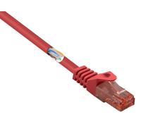 Renkforce RF-5047416 RJ45 Câble réseau, câble patch CAT 6 U/UTP 0.50 m rouge avec cliquet d'encastrement, ignifuge