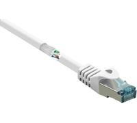 Renkforce RF-5047448 RJ45 Câble réseau, câble patch CAT 6a S/FTP 15.00 m blanc avec cliquet d'encastrement, ignifuge 1 pc(s)