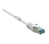 Renkforce RF-5047448 RJ45 Câble réseau, câble patch CAT 6a S/FTP 15.00 m blanc avec cliquet d'encastrement, ignifuge 1 pc(s)
