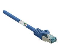 Renkforce RF-5047458 Câble réseau RJ45 Cat 6a S/FTP 3 m Bleu avec Protection des Nez d'encliquetage FLA
