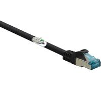 Renkforce RF-5047472 RJ45 Câble réseau, câble patch CAT 6a S/FTP 10.00 m noir ignifuge 1 pc(s)