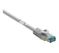 Renkforce RF-5047492 RJ45 Câble réseau, câble patch CAT 6a S/FTP 1.00 m gris ignifuge 1 pc(s)