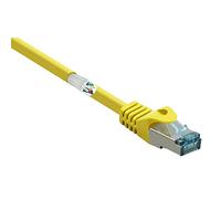 Renkforce RF-5088648 Câble réseau RJ45 Cat 6a S/FTP 2,00 m Jaune avec Protection du Nez d'encliquetage Ignifuge 1 pièce