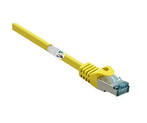 Renkforce RF-5088648 Câble réseau RJ45 Cat 6a S/FTP 2,00 m Jaune avec Protection du Nez d'encliquetage Ignifuge 1 pièce