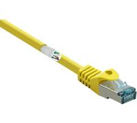 Renkforce RF-5088652 RJ45 Câble réseau, câble patch CAT 6a S/FTP 5.00 m jaune avec cliquet dencastrement, ignifuge 1 pc(s)