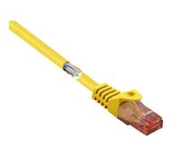 Renkforce RF-5128866 RJ45 Câble réseau, câble patch CAT 6 U/UTP 2.00 m jaune avec cliquet d'encastrement, sans halogène