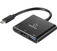Renkforce RF-5133676 Adaptateur USB-C® / HDMI [1x USB-C® mâle - 1x HDMI femelle, USB-C® femelle (Power Delivery), USB-A]