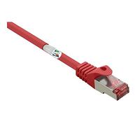 Renkforce RF-5136974 Câble réseau RJ45 Cat 6 S/FTP 1,00 m Rouge avec Protection des Nez d'encliquetage Contact enfichable plaqué Or