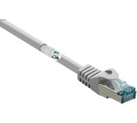 Renkforce RF-5191008 RJ45 Câble réseau, câble patch CAT 6a S/FTP 30.00 m gris ignifuge, avec cliquet d'encastrement 1 pc(s)