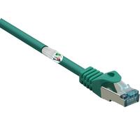 Renkforce RF-5224646 RJ45 Câble réseau, câble patch CAT 6a S/FTP 10.00 m vert avec cliquet d'encastrement, ignifuge 1 pc(s)