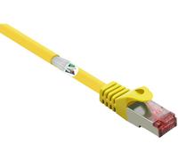 Renkforce RF-5276304 RJ45 Câble réseau, câble patch CAT 6 S/FTP 5.00 m jaune avec cliquet d'encastrement, contacts dorés