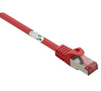 Renkforce RF-5276306 RJ45 Câble réseau, câble patch CAT 6 S/FTP 3.00 m rouge avec cliquet d'encastrement, contacts dorés