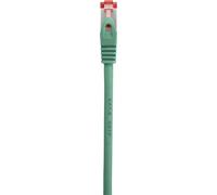 Renkforce RF-5276310 RJ45 Câble réseau, câble patch CAT 6 S/FTP 15.00 m vert avec cliquet d'encastrement, contacts dorés