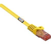 Renkforce RF-5370038 RJ45 Câble réseau, câble patch CAT 6 U/UTP 10.00 m jaune avec cliquet dencastrement, sans halogène 1 pc(s)