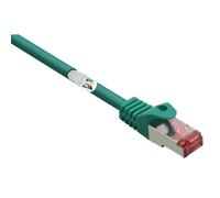 Renkforce RF-5372558 RJ45 Câble réseau, câble patch CAT 6 S/FTP 3.00 m vert avec cliquet d'encastrement, contacts dorés, ignifuge